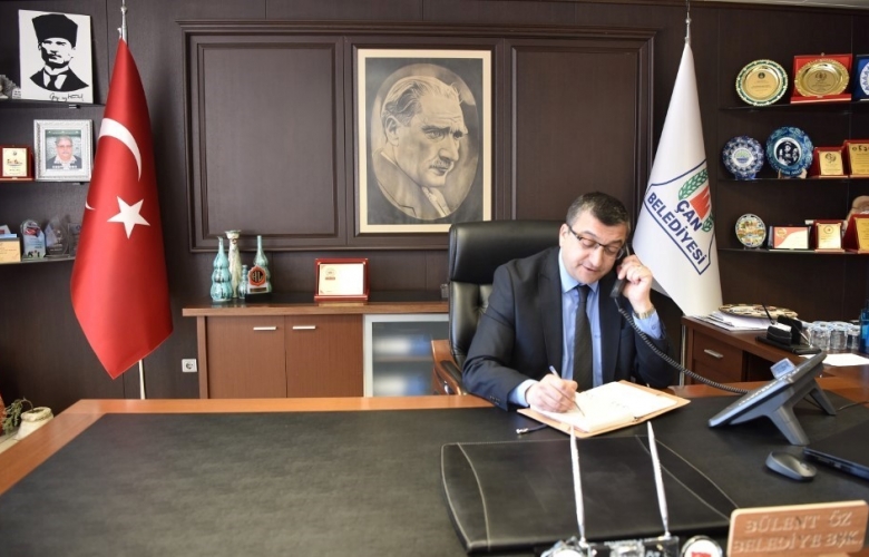 ÇAN’ DA KORONA TEDBİRLERİ KAPSAMINDA BÜLENT ÖZ’DEN ALO BAŞKAN HATTI