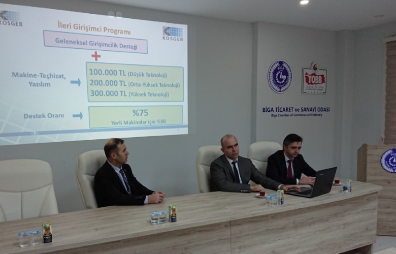 KOSGEB, BİGA TSO ÜYELERİ’Nİ “YURTDIŞI PAZAR DESTEK PROGRAMI” HAKKINDA BİLGİLENDİRDİ