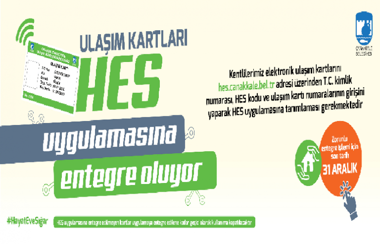 ÇANAKKALE’ DE TOPLU TAŞIMADA HES KODU UYGULAMASI BAŞLIYOR