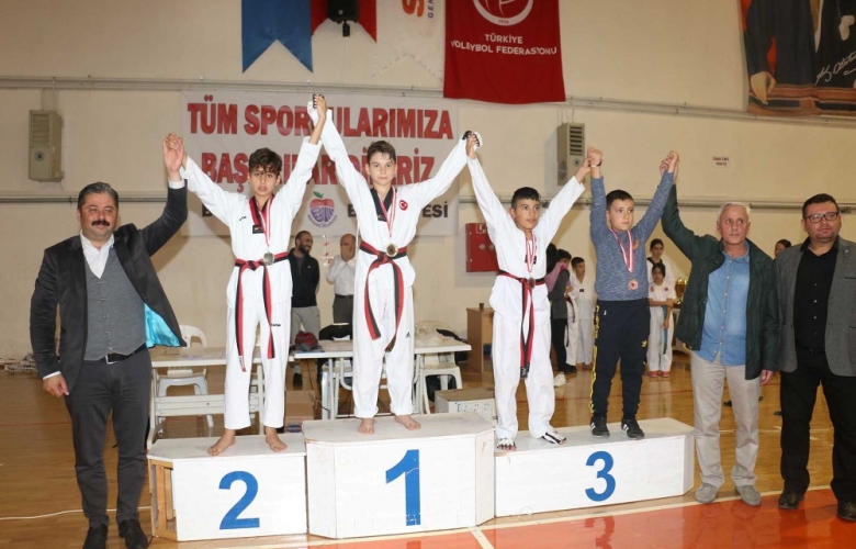 BAYRAMİÇ'TE YAPILAN TAEKWANDO ŞAMPİYONASINA BÜYÜK İLGİ