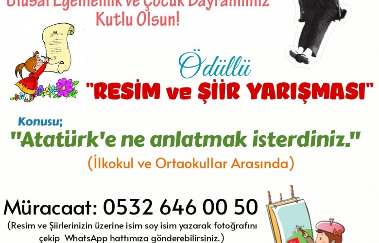 AYVACIK BELEDİYESİ’NDEN 23 NİSAN’A ÖZEL ÖDÜLLÜ RESİM VE ŞİİR YARIŞMASI
