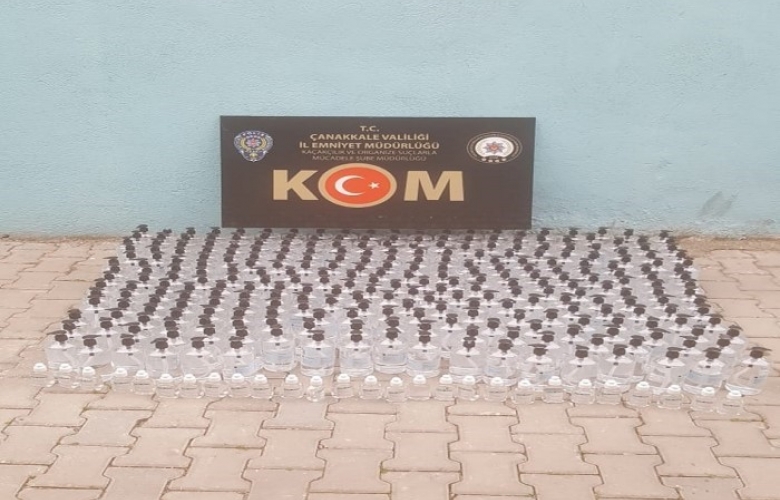 BİGA' DA KAÇAK ÜRETİLEN DEZENFEKTANLATA EL KONDU