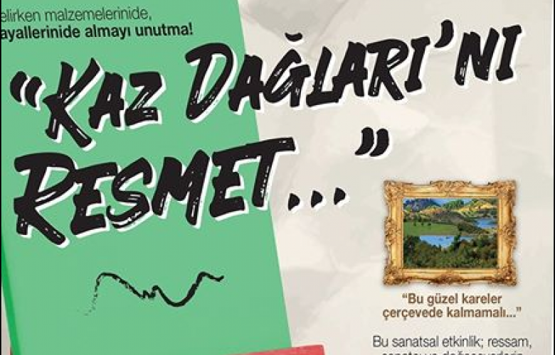 RESSAMLARDAN KİRAZLI BALABAN DA  "KAZDAĞLARINI RESMET" ETKİNLİGİ 
