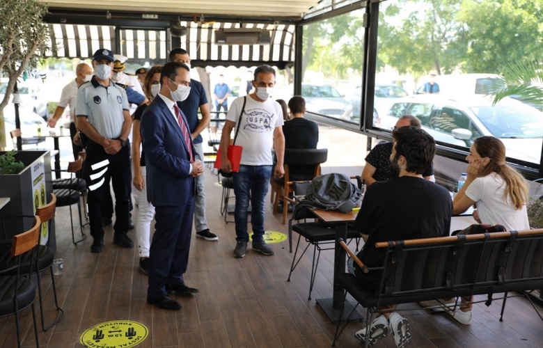 VALİ AKTAŞ CORONAVİRÜS DENETLEMELERİNE KATILDI