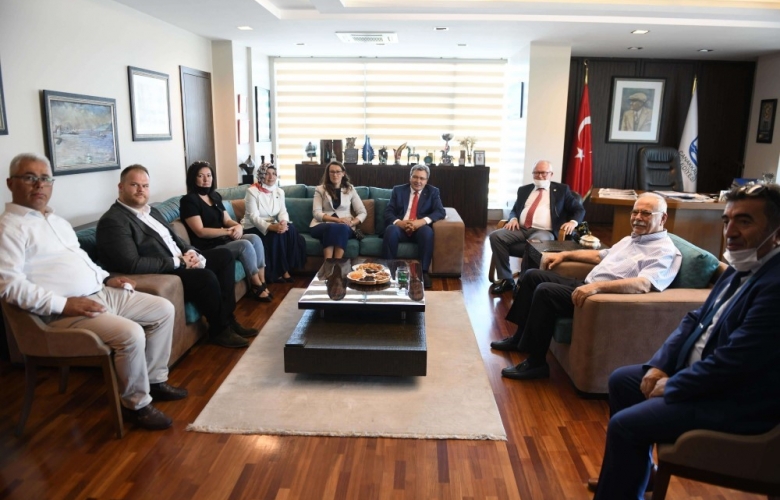 GÖKHAN GELECEK PARTİLİLERİ VE NURAY KELLER’İ MAKAMINDA AĞIRLADI